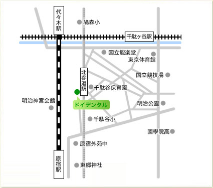 医療法人社団 旧帝会 ドイデンタル原宿クリニック アクセスマップ